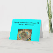 Plumes Peacock Abstrait #3 Carte Note (Dos)