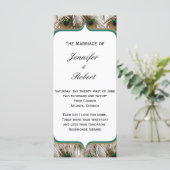 Plumes Peacock avec un programme à double cadre (Debout devant)