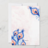 Plumes Peacock Invitation Baby shower (Dos)