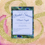 Plumes Peacock Personnalisées Invitation à la douc<br><div class="desc">Élevez votre style et invitation vos invités avec notre luxueux Blue & Gold Peacock Feather Bridal Shower Invitation. Ce design exquis mêle la beauté vibrante des plumes de paon colorées, l'élégance intemporelle de la nature et un arrière - plan bleu pâle pour le texte dans une police bleu profond. Parfait...</div>