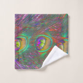 Plumes Peacock Tinsel de Noël (Gant de toilette)