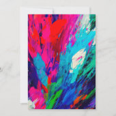 Plumes roses Carte DoigtInvitation (Devant)