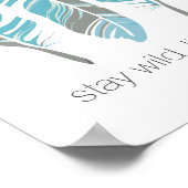 Plumes rustiques Restez sauvage Art mural personna (Coin)