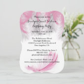 Plumes sucré 16 Invitations de fête d'anniversaire (Debout devant)