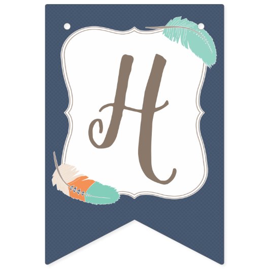 Plumes tribales de flèches de Boho de bannière de (Deuxième drapeau)