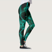 Plumes van groene rook op zwart leggings (Rechts)