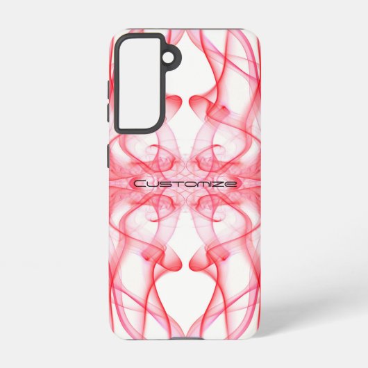 Plumes van Red Smoke Custom op White Samsung Galaxy Hoesje (Achterkant)