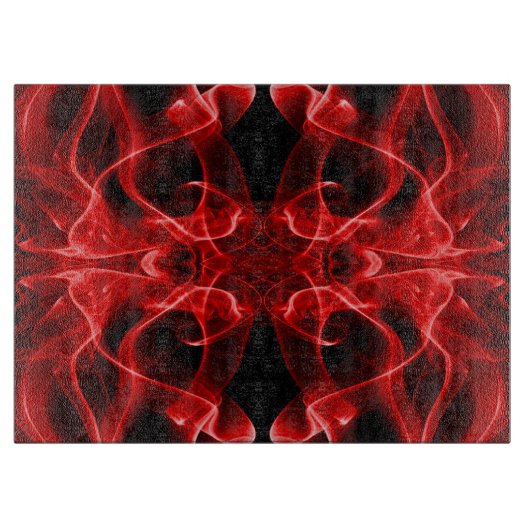 Plumes van roodrok op zwart snijplank (Voorkant)