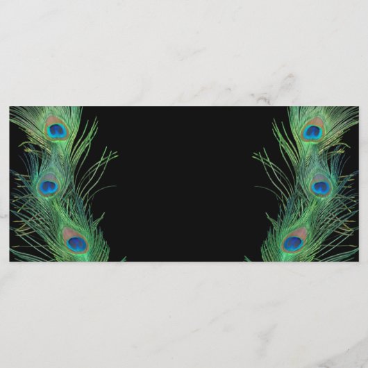 Plumes vertes avec programme de mariage noir (Dos)