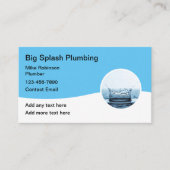 Pluming Modern Water Splash Theme Visitekaartje (Voorkant)