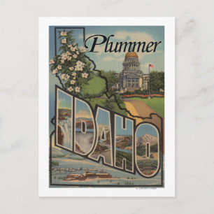 Plummer, Idaho - Grote letterscènes Briefkaart