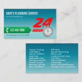 Plummer van de noodhulpdienst visitekaartje (Voorkant / Achterkant)