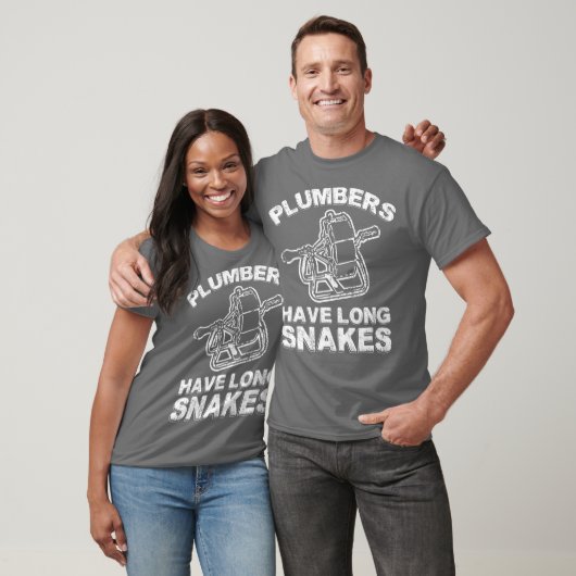 Plummers hebben lange snakes Funny Plumber T-shirt (Unisex)
