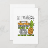 Plummers zijn als ananassen. bedankkaart (Voorkant / Achterkant)
