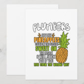 Plummers zijn als ananassen. feestdagenkaart (Voorkant / Achterkant)