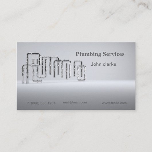Plumming ou carte de visite de services du (Devant)