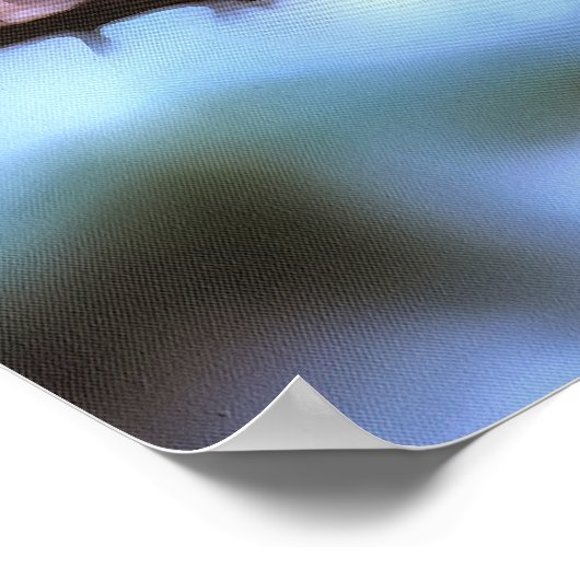 Plump Robin Perched on a Branch Wildlife Art Poster (Hoek)