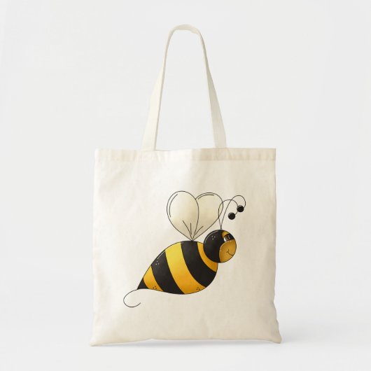 Plump Winged Bumble Bee Tote Bag (Voorkant)