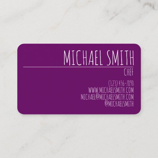 Plums Ripe Summer Paars Plum Fruit Canning Chef Visitekaartje (Achterkant)