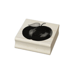 Plums Ripe Summer Paars Plum Fruit Illustration Rubberstempel