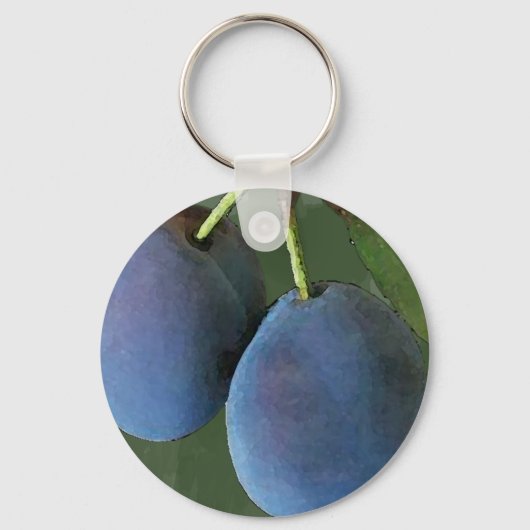 Plums-Waterverf - Sleutelhanger (Voorkant)