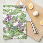 Plums-waterverf Theedoek (Quarter Fold)