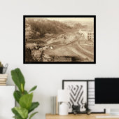 Plunge Bath & Evan's Residence Hot Springs SD 1891 Poster (Thuiskantoor)