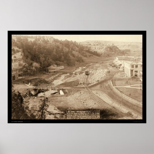 Plunge Bath & Evan's Residence Hot Springs SD 1891 Poster (Voorkant)