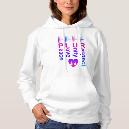 PLUR (Peace Love Unity Respect) Hoodie (Voorkant)