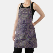 Plurple Plum Damask Abstract Schort (Insitu)