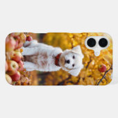 Plus Automne Puppy Bliss iPhone 16 Coque (Verso Horizontal)
