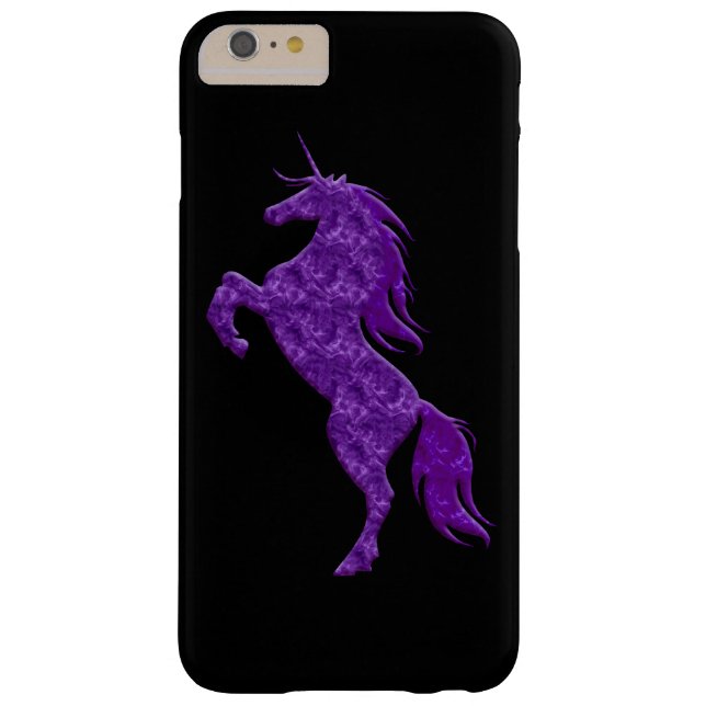 Plus Barely There Purple Fire Unicorn iPhone 6 Coque (Dos)