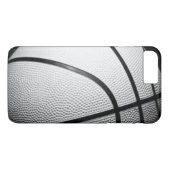 Plus Basket-ball noir et blanc iPhone 7 Coque (Dos (Horizontal))