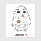 Plus Candy Halloween Cute Ghost autocollant (Feuille)