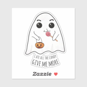 Plus Candy Halloween Cute Ghost autocollant