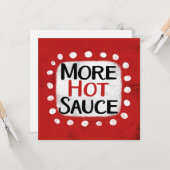 Plus Carte de voeux de sauce chaude (Devant/Arrière en situation)