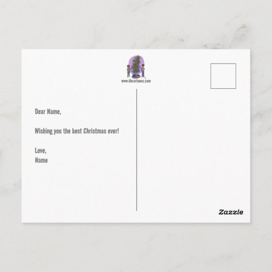 Plus Carte postale de Noël de chat (Dos)