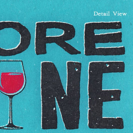 Plus Citation branchée de vin Poster d'art mural r