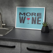 Plus Citation branchée de vin Poster d'art mural r