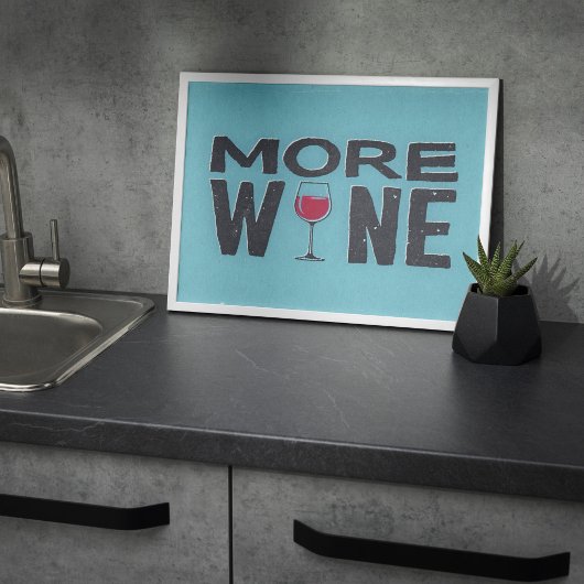 Plus Citation branchée de vin Poster d'art mural r