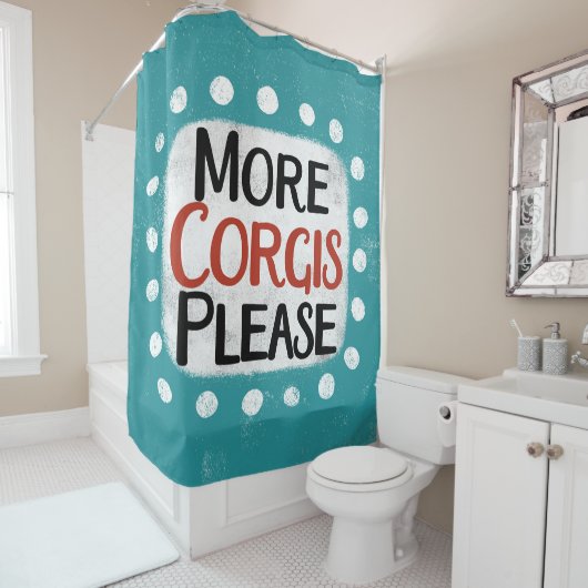 Plus Corgis S'Il Vous Plaît Douche Rideau (En situation)