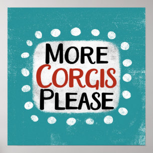 Plus Corgis S'Il Vous Plaît Poster Wall Art