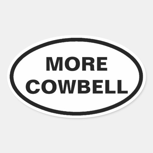 Plus Cowbell autocollants ovale (Devant)