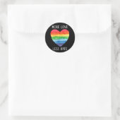 Plus d'amour Moins de Hate Stickers (Sac)