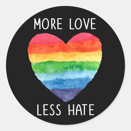 Plus d'amour Moins de Hate Stickers (Devant)