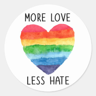 Plus d'amour Moins de Hate Stickers