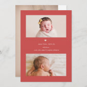 Plus d'amour, plus de joie | Faire-part de naissan (Devant / Derrière)