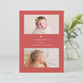 Plus d'amour, plus de joie | Faire-part de naissan (Debout devant)