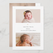 Plus d'amour, plus de joie | Faire-part de naissan (Devant / Derrière)