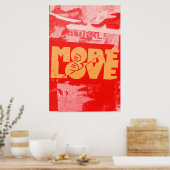Plus d'amour Pop Art, Poster original moderne (Cuisine)